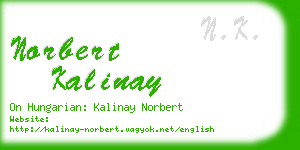 norbert kalinay business card